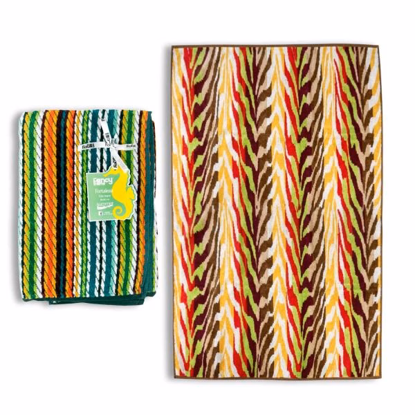 BEACH TOWEL 86X165CM ASSORTED COLOURS 80%COTTON 621297 - Image 3