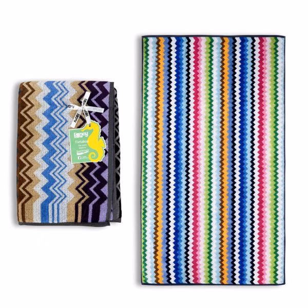 BEACH TOWEL 86X165CM ASSORTED COLOURS 80%COTTON 621297 - Image 2
