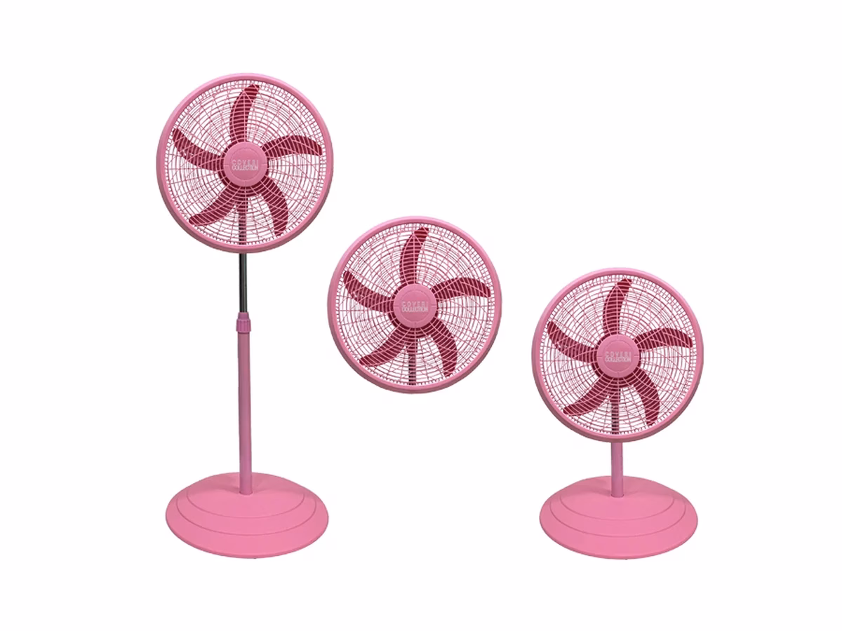 3-IN-1 PEDESTAL FAN, 50x130CM 65W,PINK 109327