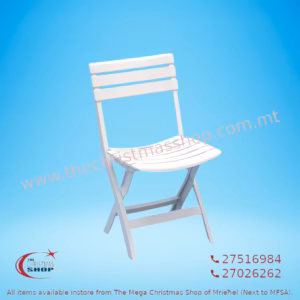 BIRKI WHITE FOLDING RESIN CHAIR 44 x 41 x 78 cm 862739