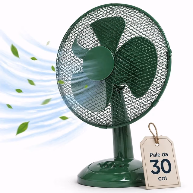 COVERI DESK FAN 12`` 35W DARK GREEN 109167