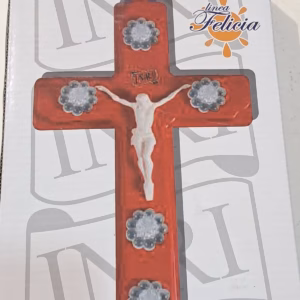 LED BATTERY OPERATED CROSS RED 30CM 062275
