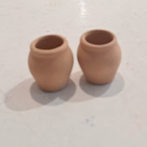 SET OF 2 MINI POTTERY POTS FOR CRIB 2.5CM 737480