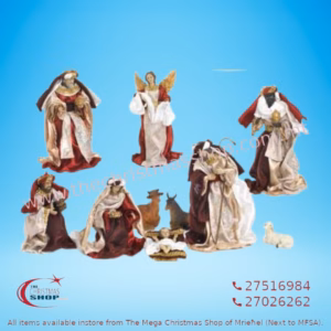 NATIVITY SET BY 10 PC MATERIAL FINISH 24CM PB080943