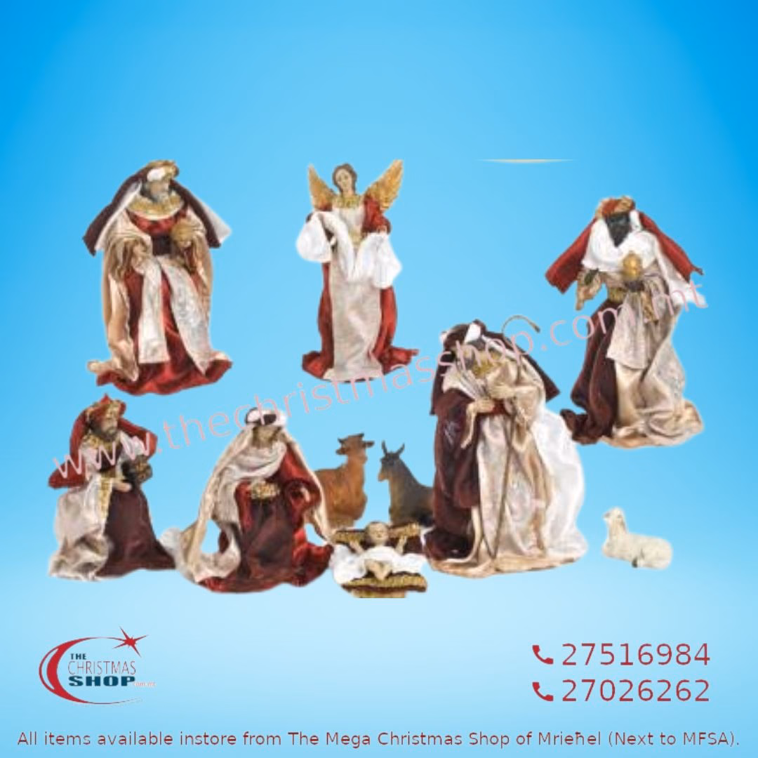 NATIVITY SET BY 10 PC MATERIAL FINISH 24CM PB080943