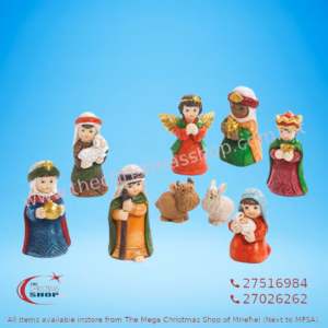 NATIVITY SET BY 9 PIECES 8CM