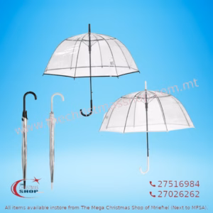 AUTOMATIC BELL UMBRELLA, TRANSPARENT WHITE OR BLACK 623873