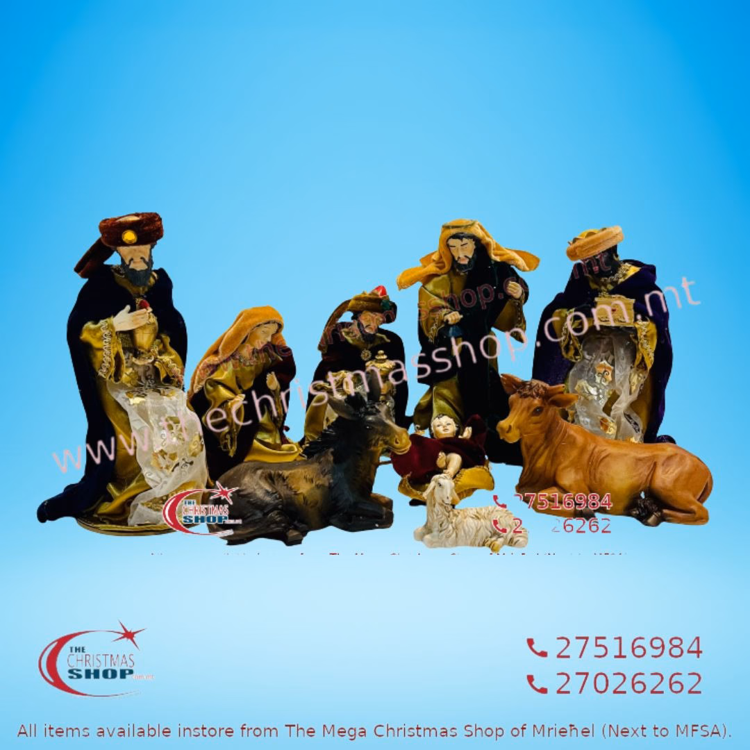 SET OF 9 NATIVITY FIGURES 22CM - RESINA - 168038