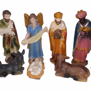 9 -PIECE NATIVITY SET RESIN 15CM GE4459373