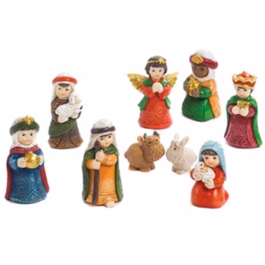 NATIVITY SET BY 9 PIECES 8CM