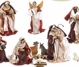 NATIVITY SET BY 10 PC MATERIAL FINISH 24CM PB080943