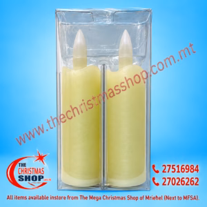 SET OF 2 LED BATTERY OPERATED WAX CANDLE STICK. 664734
