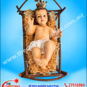 BABY JESUS WITH CRIB. SIZE 40CMS. CODE LG40