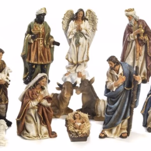 RESIN NATIVITY SET BY 11PIECE 18.5CM 161079