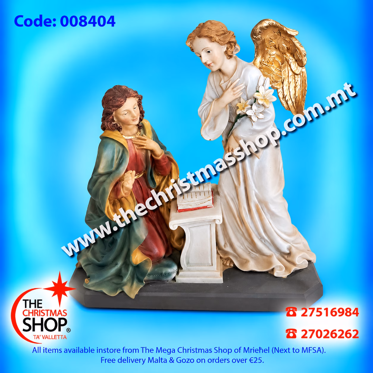 ANNUNCIATION LUNZJATA STATUE. 15X15CMS 008404