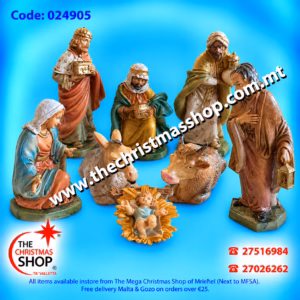 SET OF 8 TIPO LEGNO NATIVITY 12CMS 024905