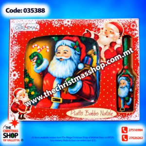 CHRISTMAS PLATE WITH CERAMIC KNIFE SLICER. 035388