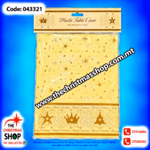 PLASTIC TABLE COVER 120X180CMS 043321