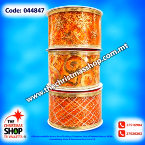 BRONZE CHRISTMAS RIBBON. 044847