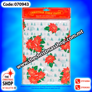PLASTIC TABLE COVER 137X183 070943