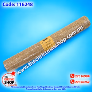 GOLD GLITTERED MATERIAL 48X250CMS 116248