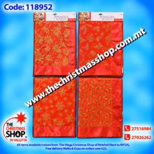 RED TABLE COVER 140X140CMS 118952