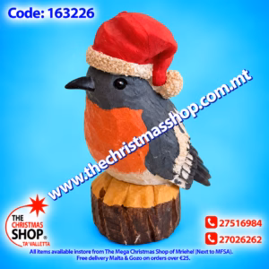 RESIN SINGING BIRD 6X9CMS 163226
