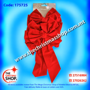 SET OF 2 LARGE RED BOWS 175725