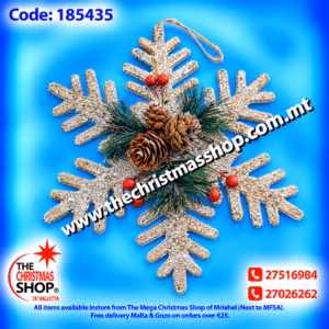 HANGING SNOWFLAKE 27X27CMS 185435
