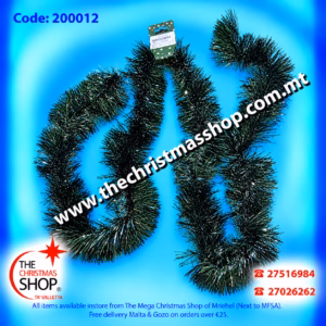 DARK GREEN TINSEL 2MTR 200012
