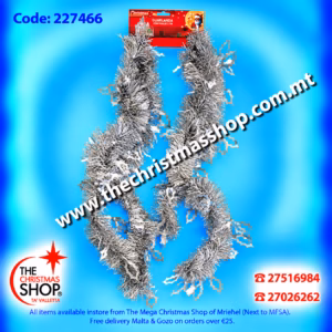 SILVER AND LIGHT PINK TINSEL 2MTR 227466