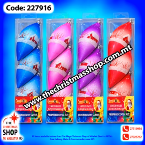 SET OF 3 HANGING DECORATIONS. 227916