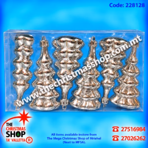 PACKET OF 6 DECORATIONS 228128