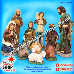 SET OF 10 NATIVITY SET RESIN 40CM 247198