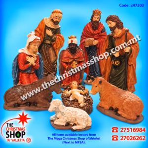 SET OF 8PC RESIN NATIVITY 30CM 247303
