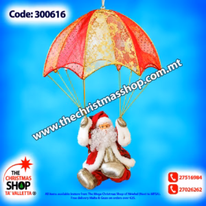 BATTERY OPERATTED HANGING FATHER CHRISTMAS 50CM 300616