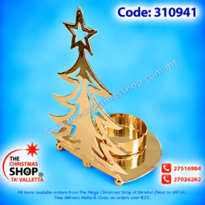 METAL CUTOUT CANDLE HOLDER 310941