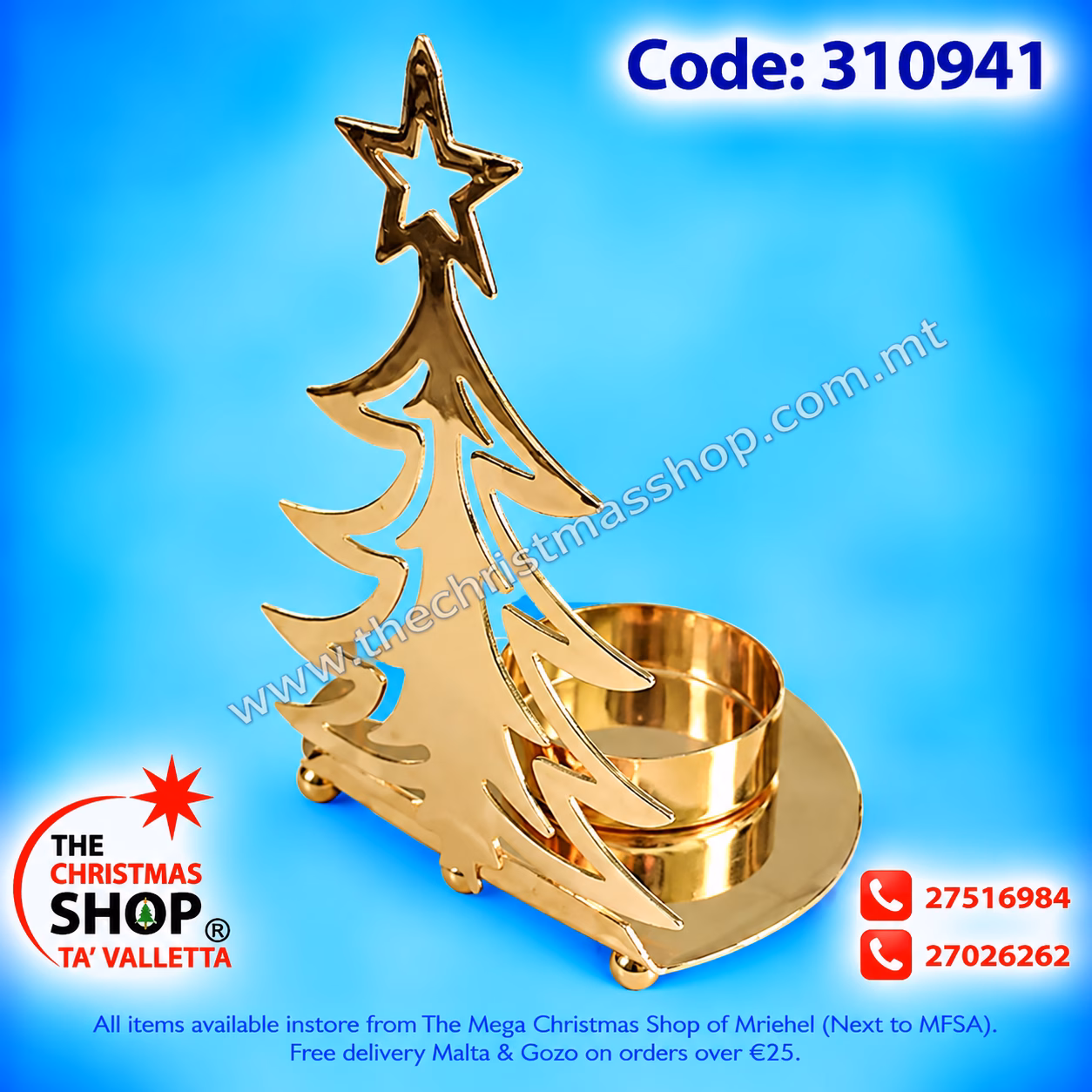 METAL CUTOUT CANDLE HOLDER 310941