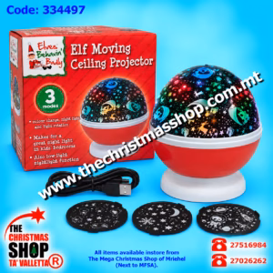 ELF MOVING PROJECTOR BATTERY OPERATTED AND USB CHARGE 334497