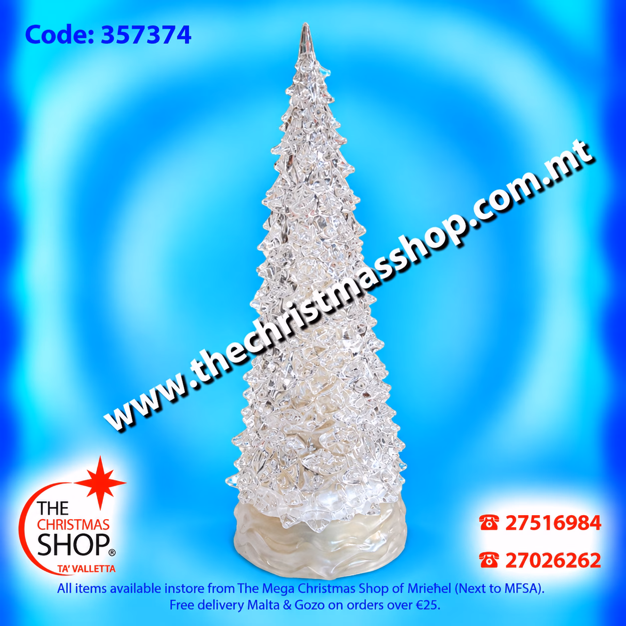 BATTERY OPERATTED TREE 25CMS 357374