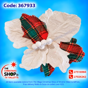 PONSIETTA RED CHECKED FLOWER 70CMS 367933