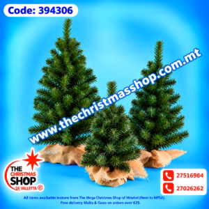 CHRISTMAS TREE WITH JUTE BASE COVER 60CMS. 394306