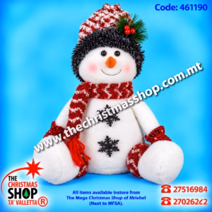 SITTING SNOWMAN. 50CMS 461190