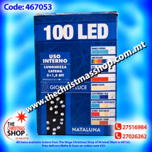 100LED LIGHTS FOR INDOOR ICE WHITE AND BLUE 5+1.5MT 467053