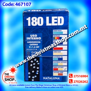180 LED LIGHTS FOR INDOOR RED AND WARM WHITE 9+1.5MT 467107