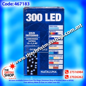 300 LED LIGHTS FOR INDOOR ICE WHITE WITH WARM WHITE 15+1.5MT 467183