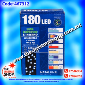 180 LED LIGHTS FOR OUTDOOR RED AND WARM WHITE 9+5MT 467312
