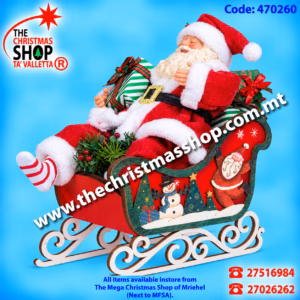 SANTA ON SLEIGH. 28CMS. 470260