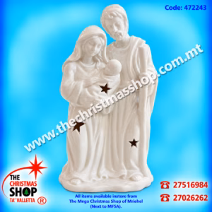 BATTERY OPERATTED CERAMIC NATIVITY 11X20CM 472243