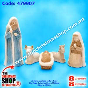 SET OF 5 PC CERAMIC NATIVITY 12CM 479907